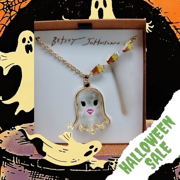 Faux Stone Ghost Pendant Necklace - Picture 2 of 2
